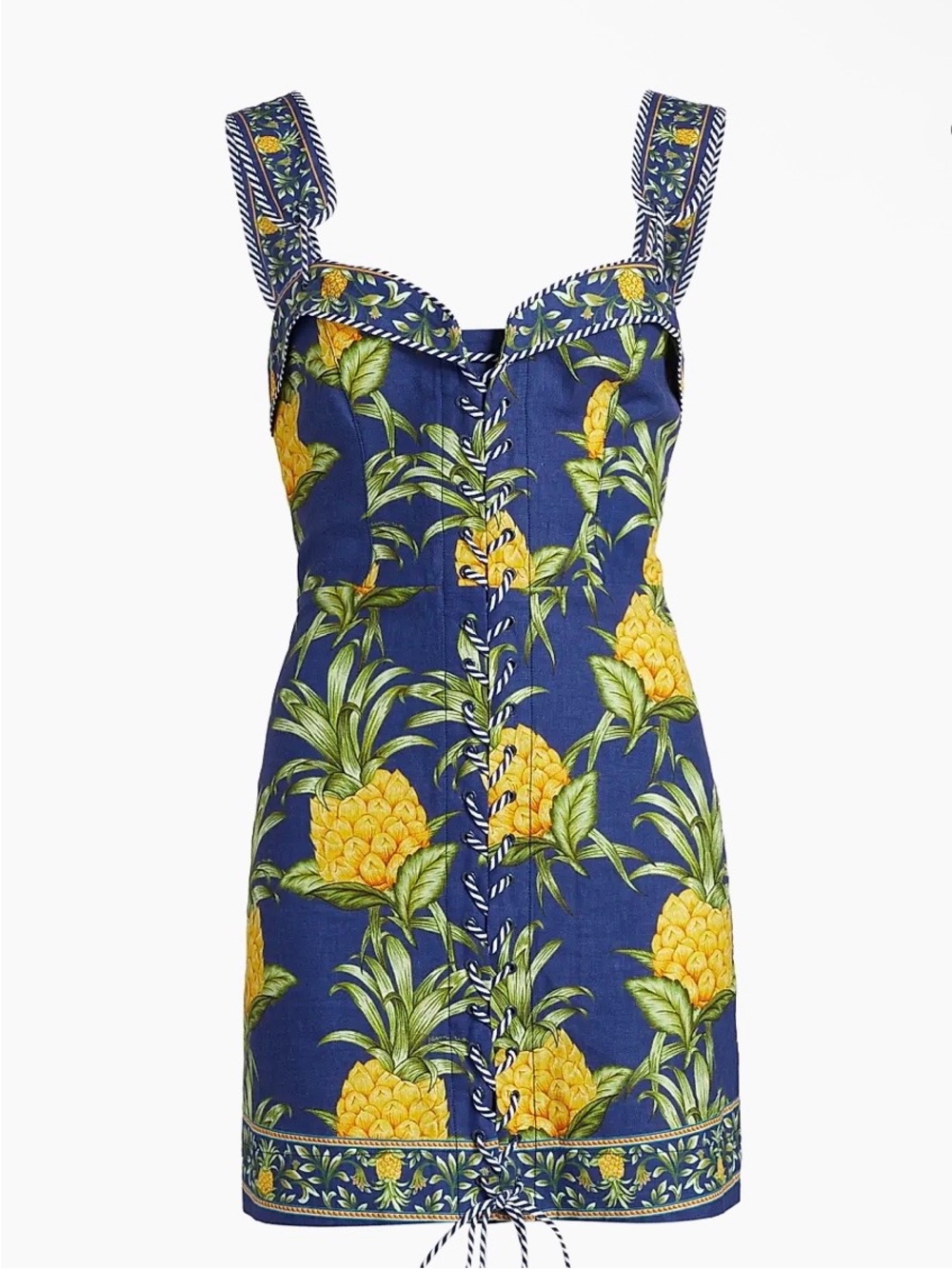 Women’s Blue Pineapple Print Sundress